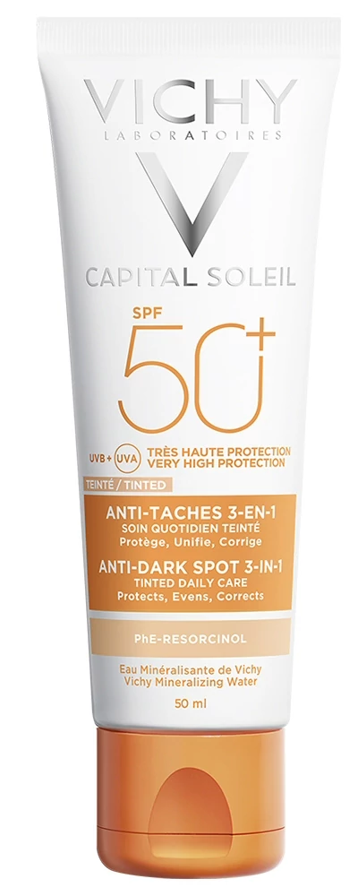 VICHY Capital Soleil Színezett Napvédő Krém Pigmentfoltokra SPF50+ (50ml)