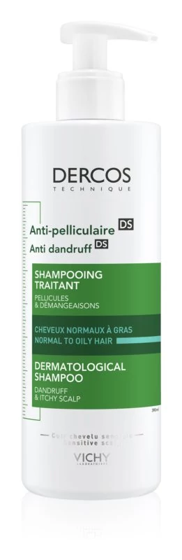 VICHY Dercos Sampon Korpásodás Ellen Normál, Zsíros Hajra (390ml) LIMITÁLT