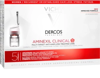 VICHY Dercos Aminexil Clinical 5 Hajápoló Program Hajhullás Ellen Nőknek (21x6ml)