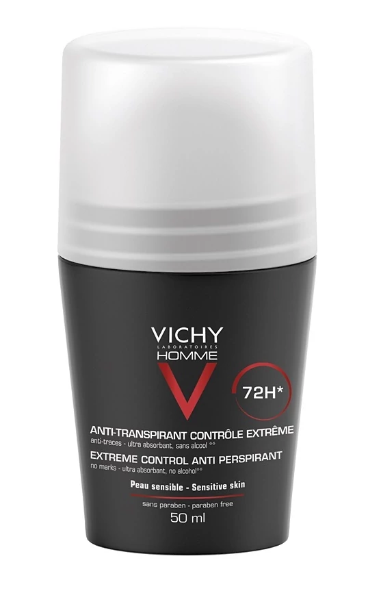 VICHY Homme Dezodor Golyós Erőteljes Izzadás Ellen 72H (50ml)