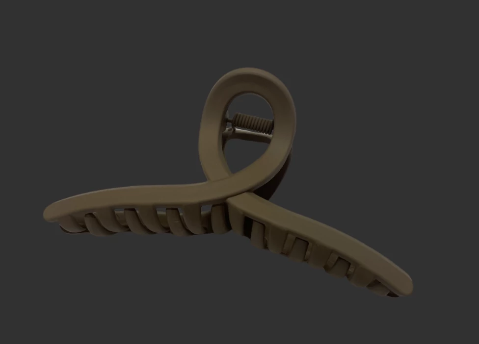 Brown Hair Clip (Elegant, Large)