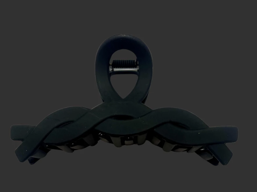 Black Hair Clip (Wavy)